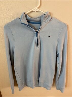 Vineyard Vines Light Blue Kids Half-Zip Pullover